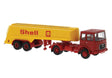 1968 MAN F7 Tractor with Tank Trailer - Assembled -- Shell (red, yellow)