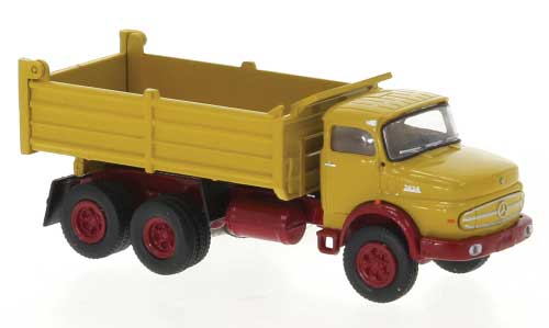 1970s Mercedes-Benz LAK 2624 Dump Truck - Assembled -- Yellow, Red