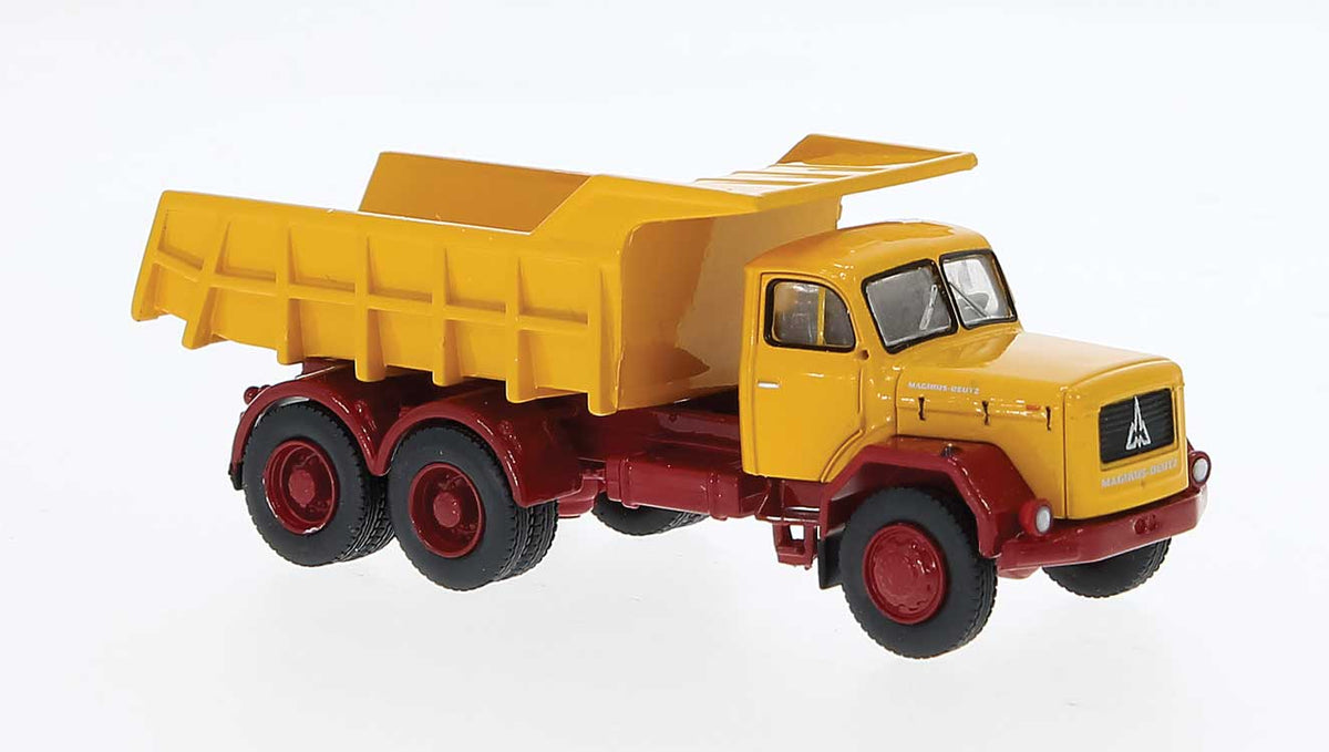 Magirus Jupiter Dump Truck - Assembled -- Yellow, Red