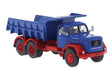 Magirus Jupiter Dump Truck - Assembled -- Blue, Red