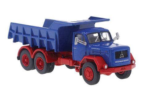 Magirus Jupiter Dump Truck - Assembled -- Blue, Red