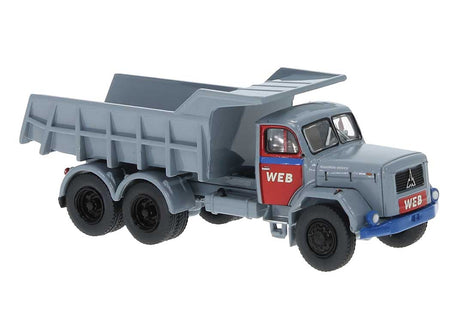 Magirus Jupiter Dump Truck - Assembled -- WEB (gray, red)