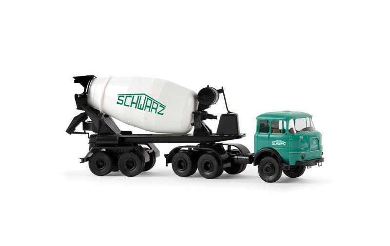 Krupp SF 380 Cement Truck - Assembled -- Schwarzbau (green, black, white, German Lettering)