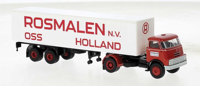 DAF DO 2000 Semi Tractor w/Van Trailer - Assembled -- Rosmalen (red, white, black, Dutch Lettering)