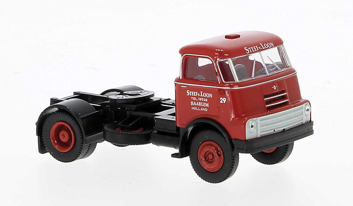 1957-1970s DAF DO 2000 Semi Tractor Only - Assembled -- Steef van Loon #29 (red, black, white, Dutch Lettering)