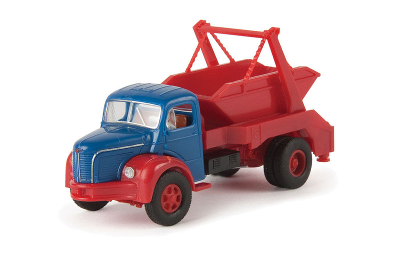 1949-1963 Berliet GLR 8 Truck w/Skip-Loader Bin - Assembled -- Blue, Red