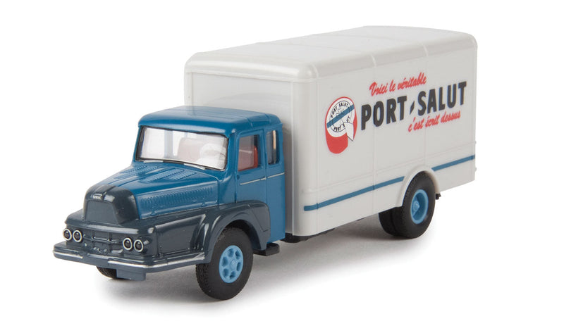 1954 Unic ZU 122 Truck w/Rounded Box Body - Assembled -- Port Salut (blue, black, gray, French Lettering)