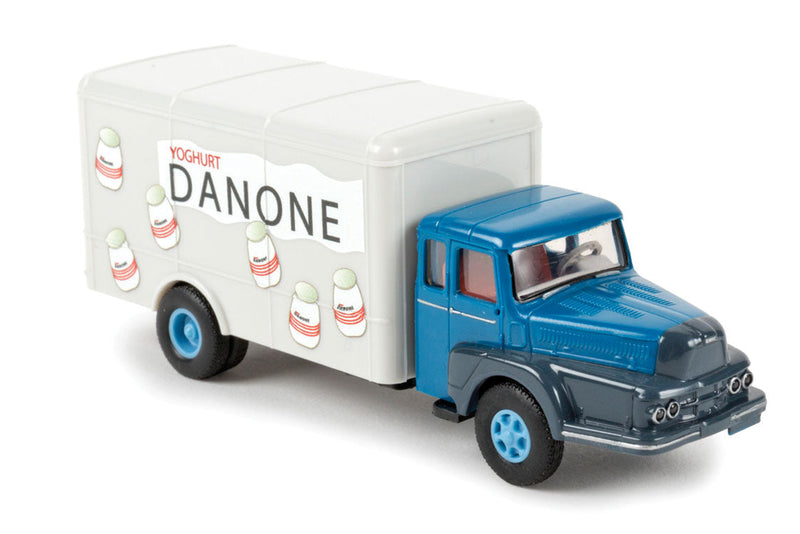Unic ZU 122 Truck w/Reefer Body - Assembled -- Danone (blue, white, French Lettering)