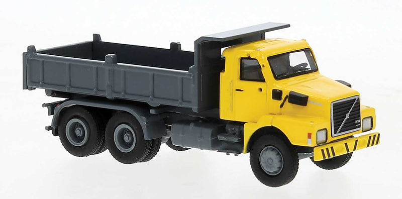 1980 Volvo N 10 Dump Truck - Assembled -- Yellow, Gray