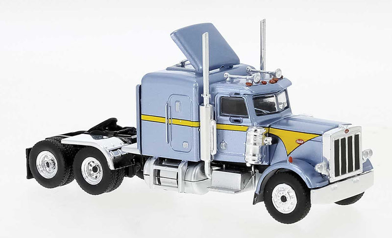 1973 Peterbilt 359 Sleeper-Cab Tractor - Assembled -- Metallic Blue, Yellow