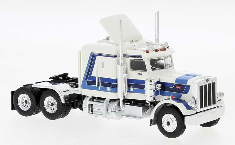 1973 Peterbilt 359 Sleeper-Cab Tractor - Assembled -- White, Blue