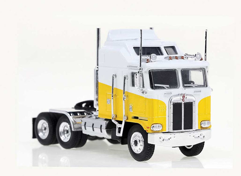 1976 Kenworth K100 Aerodyne Sleeper-Cab Semi Tractor - Assembled -- White, Yellow