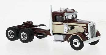 1955 Peterbilt 281 Semi Tractor Only - Assembled -- Cream, Brown