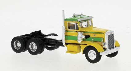 1955 Peterbilt 281 Semi Tractor Only - Assembled -- Yellow, Green