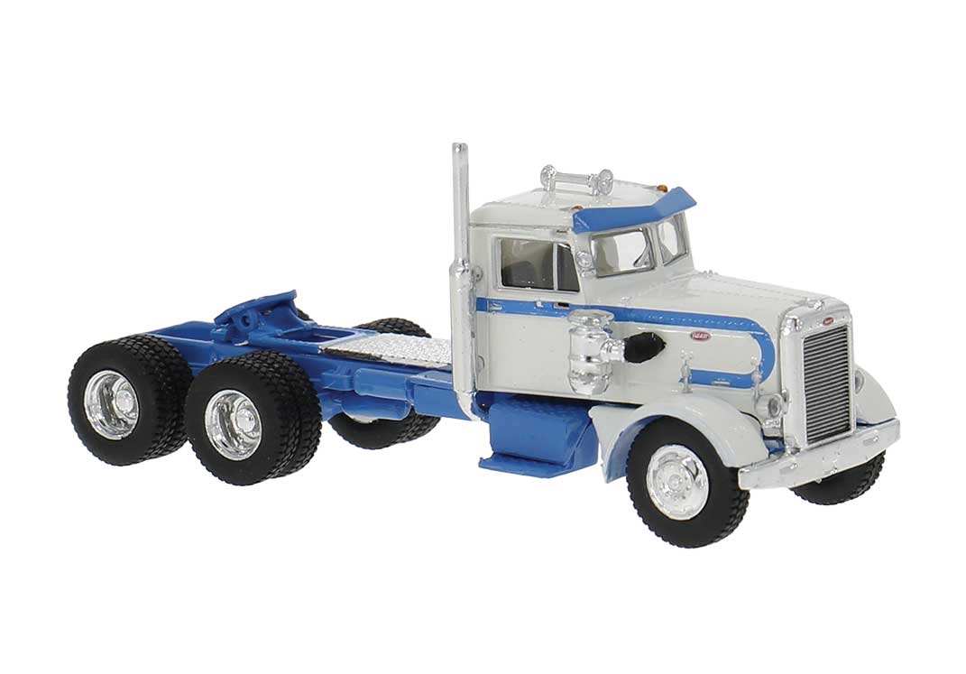 1955 Peterbilt 281 Semi Tractor Only - Assembled -- White, Blue