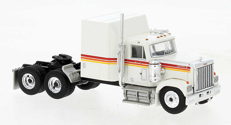 1980 GMC General Sleeper-Cab Tractor - Assembled -- White, Orange