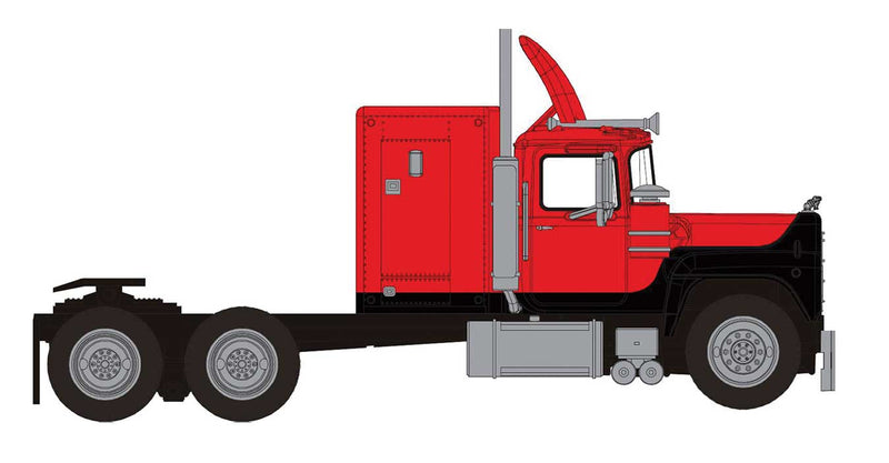 1970 Mack RS 700 Sleeper-Cab Semi Tractor Only - Assembled -- Red, Black