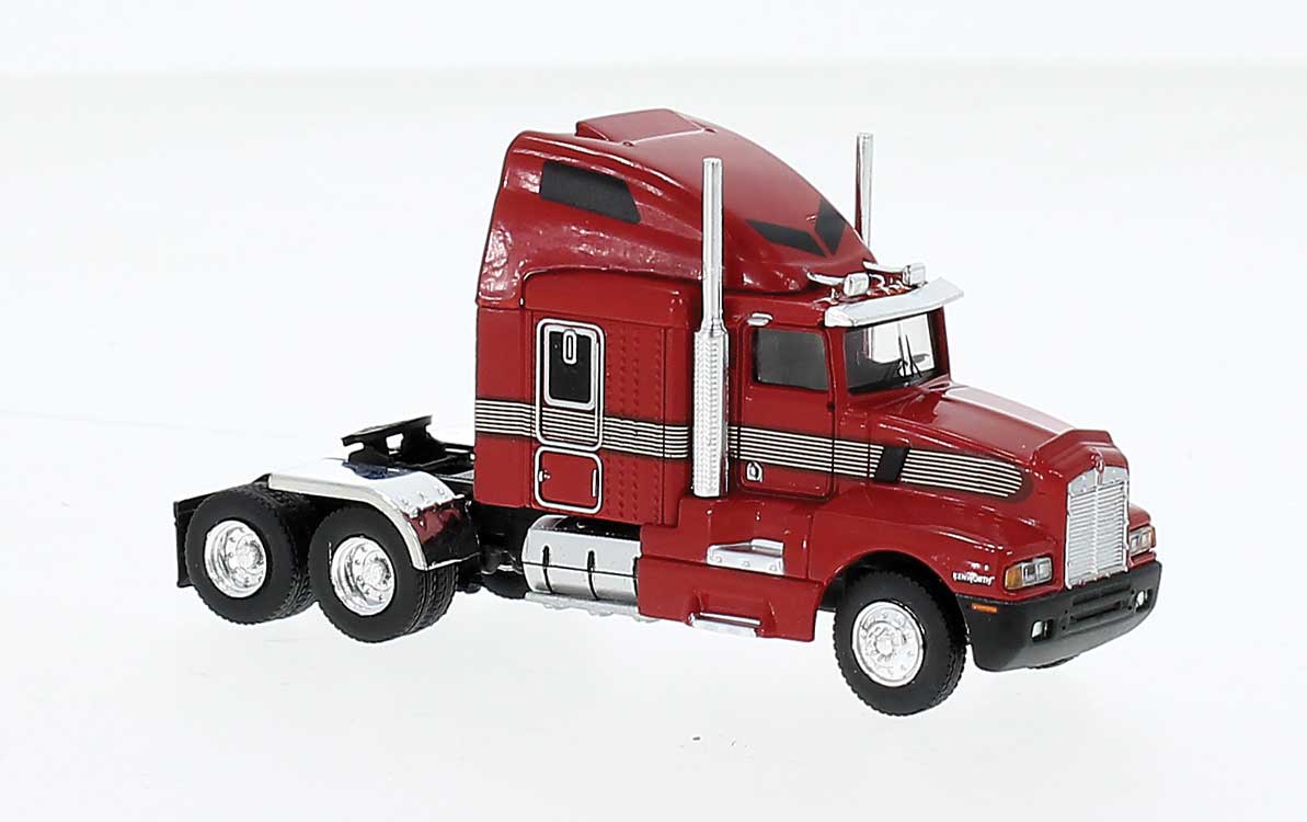 1984 Kenworth T600 Sleeper-Cab Tractor Only - Assembled -- Red, Brown