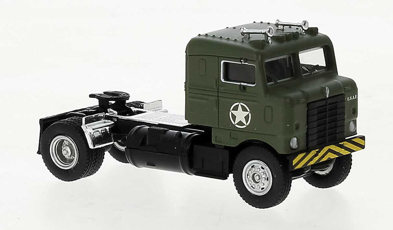 1950 Kenworth Bullnose Tractor Only - Assembled -- U.S. Army (olive, yellow, white)