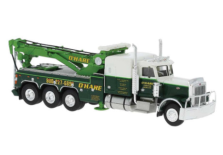 Peterbilt 359 Heavy-Duty Tow Truck - Assembled -- O'Hare (green, white)