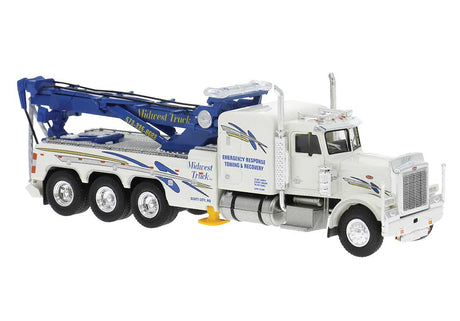 1973 Peterbilt 359 Heavy-Duty Tow Truck - Assembled -- Midwest Truck (white, blue)