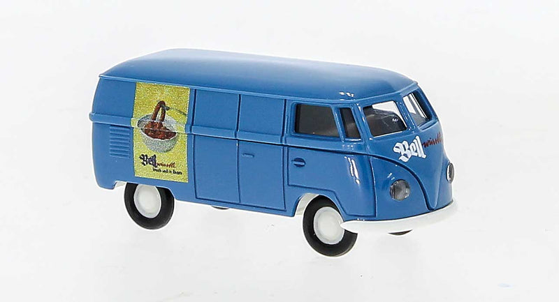 1950-1954 Volkswagen T1a Kasten Cargo Van - Assembled -- Bell Wurstli (blue, yellow, German Lettering)