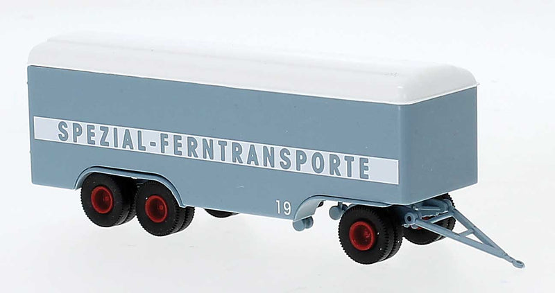 3-Axle Van Trailer - Assembled -- Special-Ferntransporte 69 (gray, white, red, German Lettering)