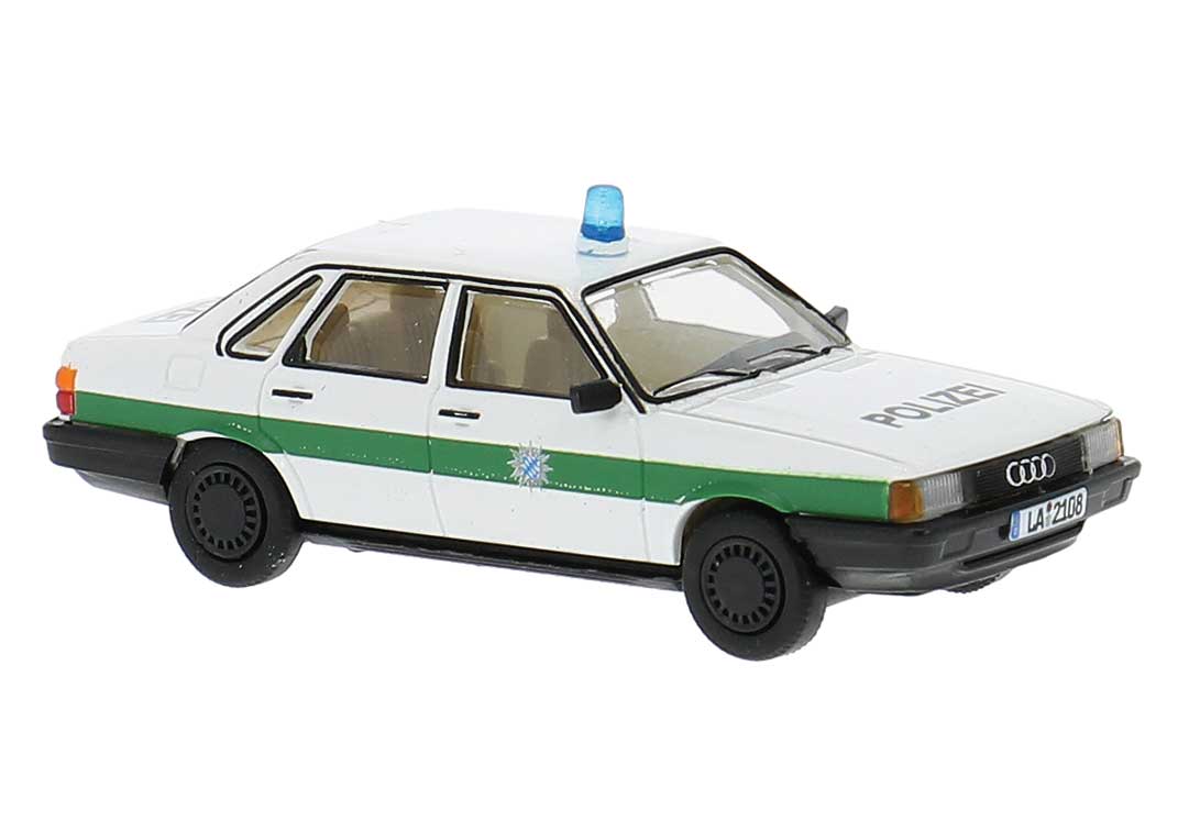 Audi 80 B2 (Typ 85) Sedan - Assembled -- Police (white, green, German Lettering)