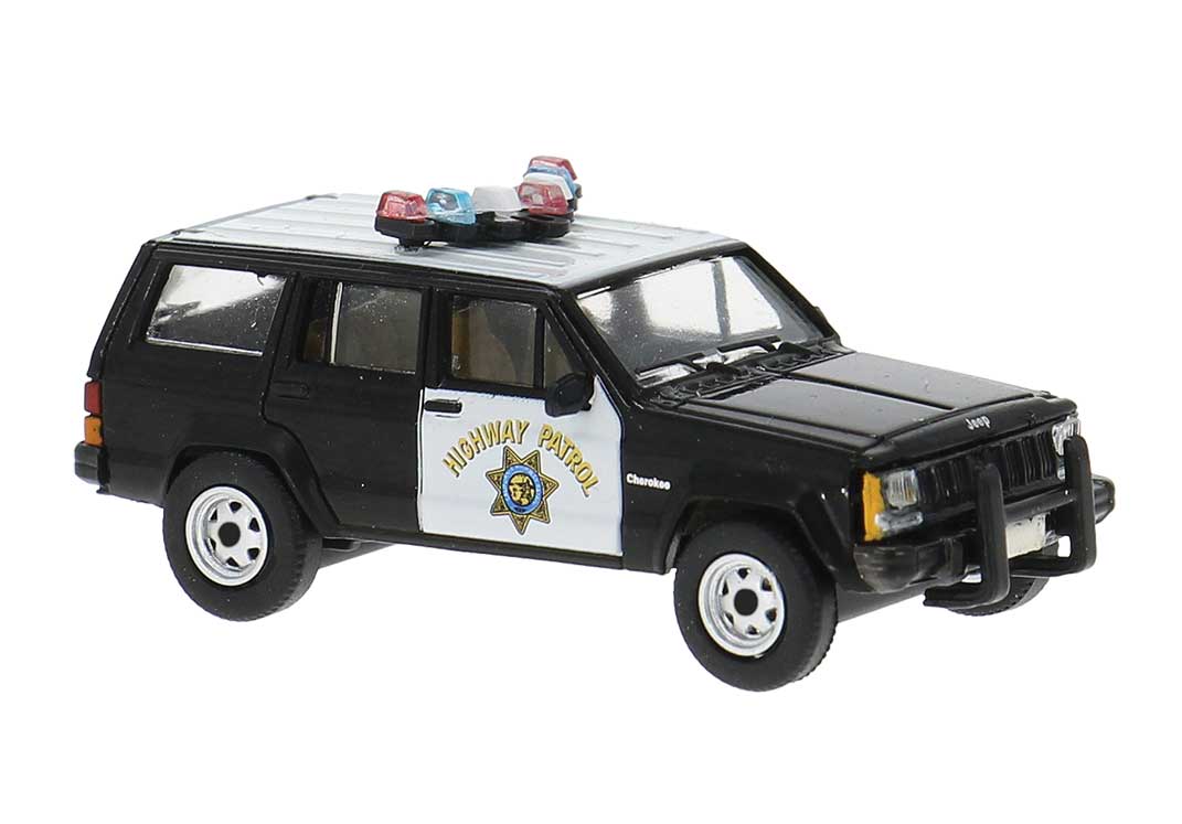 1984 Jeep Cherokee SUV - Assembled -- California Highway Patrol (black, white)