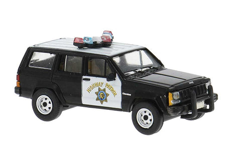 1984 Jeep Cherokee SUV - Assembled -- California Highway Patrol (black, white)