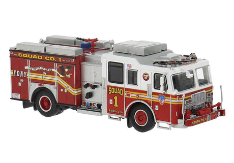 2013 Seagrave Attacker Fire Truck - Assembled -- Fire Department of New York FDNY Brooklyn #1 (red, white, yellow)