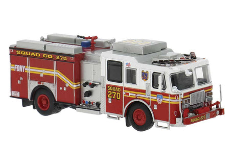 2013 Seagrave Attacker Fire Truck - Assembled -- Fire Department of New York FDNY Queens #270 (red, white, yellow)