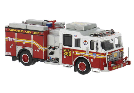 2013 Seagrave Attacker Fire Truck - Assembled -- Fire Department of New York FDNY Queens #288 (red, white, yellow)