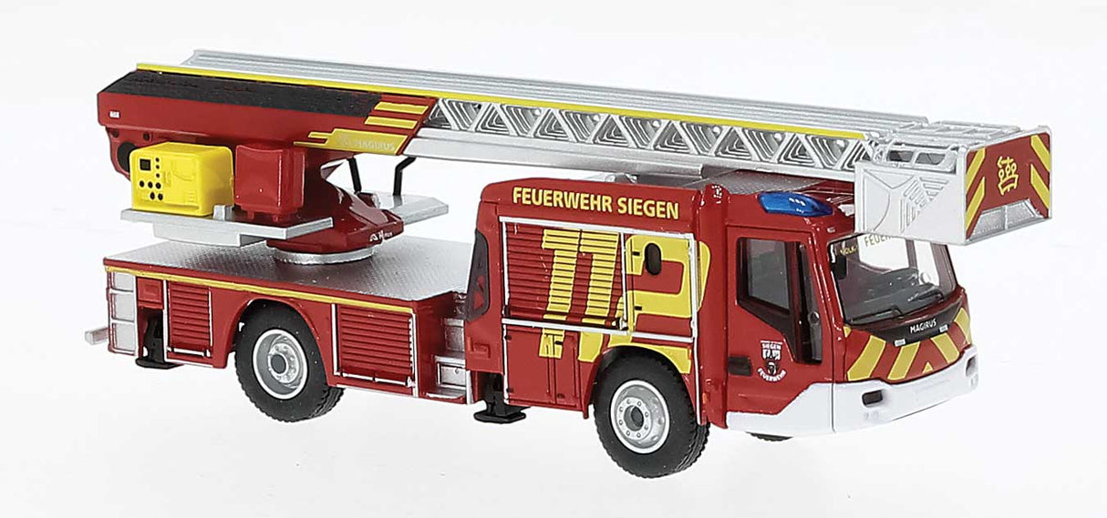 Magirus M32L-AS Fire Ladder Truck - Assembled -- Siegen, Germany, Fire Department (red, white, German Lettering)