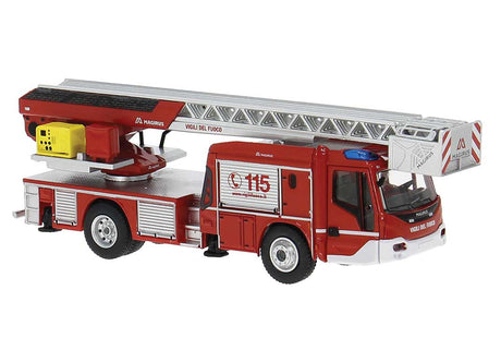 Magirus M32L-AS Fire Ladder Truck - Assembled -- Vigili del Fuoco (red, white, Italian Lettering)