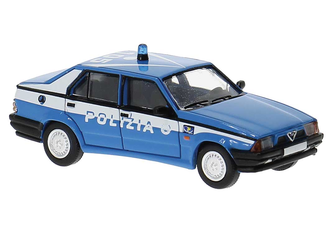 1977 Alfa Romeo Giulietta - Assembled -- Police (blue, white, Italian Lettering)