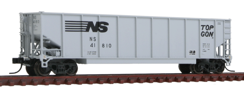 Class G-98R Coal Gondola w/Smooth Tubs - Ready to Run -- Norfolk Southern #41810 (gray, TOPGON Logo)