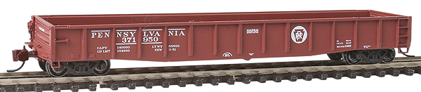 ACF 70-Ton 52' Drop-End Gondola - Ready to Run -- Pennsylvania Railroad #371950 (Tuscan, Circle Keystone)