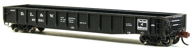 ACF 70-Ton 52' Drop-End Gondola - Ready to Run -- Delaware, Lackawanna & Western #68724 (black, Anthracite Slogan)