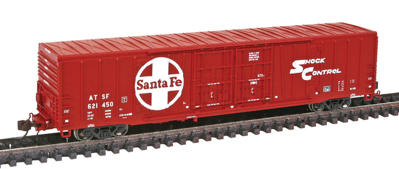 Santa Fe Class BX-166 60' Beer Boxcar - Ready to Run -- Santa Fe #621450 (1974 Delivery, red, white, Shock Control & Large Logo)