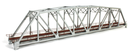 Assembled Brass 200' Truss Bridge -- Silver-1