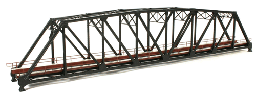 Assembled Brass 200' Truss Bridge -- Black-1