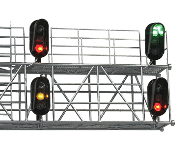Modern Hooded Signal Head - Assembled -- pkg(2)
