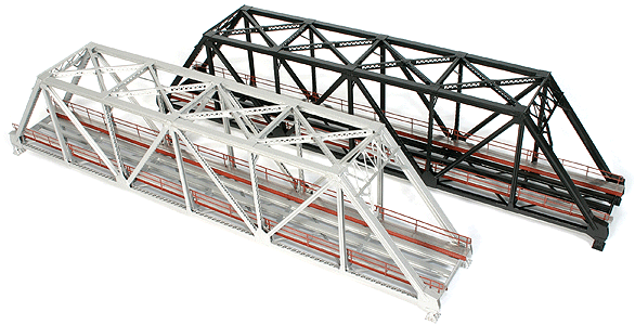 Assembled Brass 150' Truss Bridge -- Silver