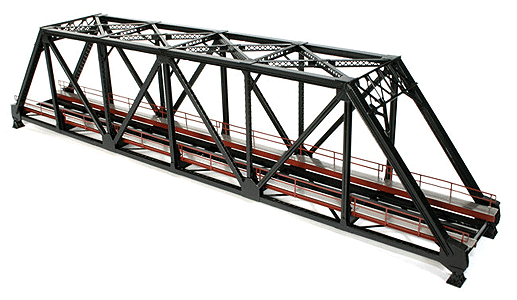Assembled Brass 150' Truss Bridge -- Black