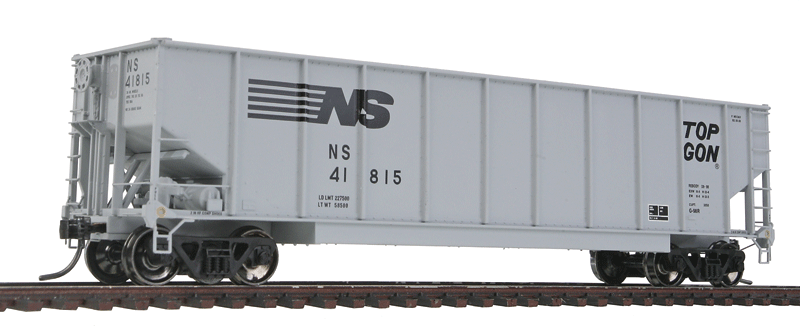 Class G-98R Coal Gondola w/Smooth Tubs - Ready to Run -- Norfolk Southern #41815 (gray, TOPGON Logo)