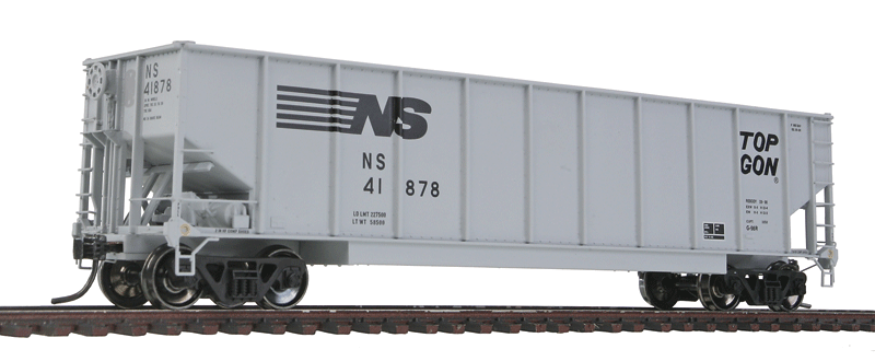 Class G-98R Coal Gondola w/Smooth Tubs - Ready to Run -- Norfolk Southern #41878 (gray, TOPGON Logo)