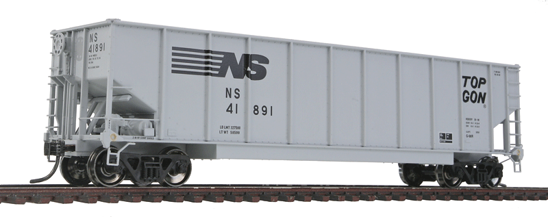 Class G-98R Coal Gondola w/Smooth Tubs - Ready to Run -- Norfolk Southern #41891 (gray, TOPGON Logo)