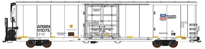 TrinityRail(R) 64' Modern Reefer w/Carrier Reefer Unit - Ready to Run -- Union Pacific ARMN #111168 (white, blue, Building America Logo)