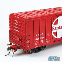 Santa Fe Class BX-166 60' Beer Boxcar - Ready to Run -- Santa Fe #621398 (1974 Delivery, red, white, Shock Control & Large Logo)